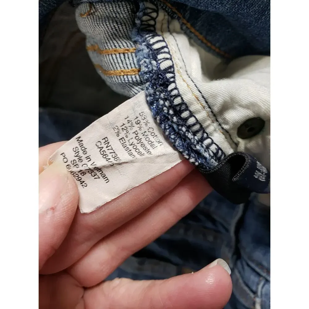 J.Crew Jeans Size 27x28 Mens Blue Pants Stretch Denim Mid Rise Straight Ankle